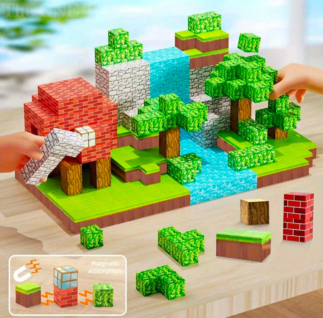 🎁Bloques Magneticos Minecraft 75 piezas